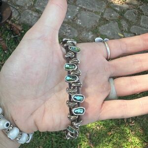Uno De 50 Mixed Metal Embellished w/ Stones Leather Bracelet